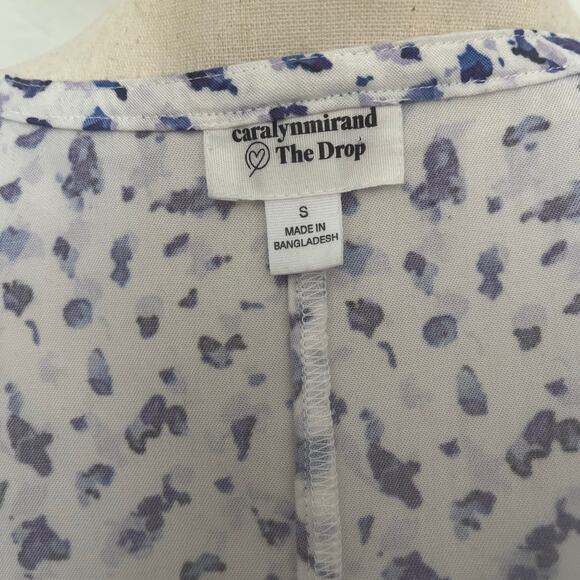 The Drop Caralyn Mirand Wrap Dress Sz S Coquette Cottagecore Ruffle Floral Midi - Picture 11 of 12